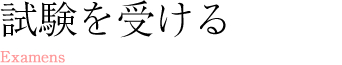 試験を受ける